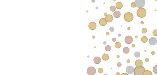 Gilded Festivity: Brilliant 3D Illustration Showcasing a Shower of gold Confetti
