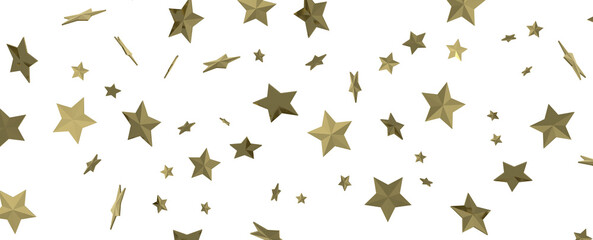 Cascading Christmas Constellations: Brilliant 3D Illustration Showcasing Falling Festive Star Patterns