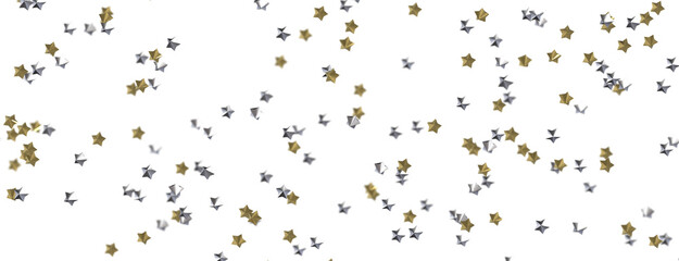 Festive Celestial Cascade: Mesmerizing 3D Illustration of Descending Christmas Stars