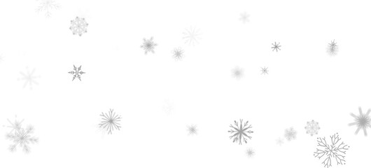 Dancing Snowflakes: Enthralling 3D Illustration of Falling Christmas Snow Crystals