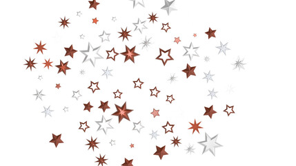 Holiday Stardust Rain: Brilliant 3D Illustration Showcasing Descending Christmas Stars