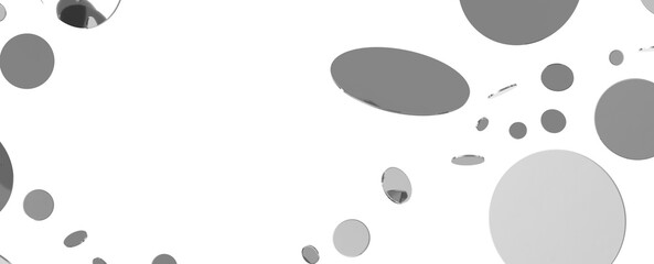 Enchanting Delight: Spectacular 3D Illustration Showcasing Enchanting silver Confetti