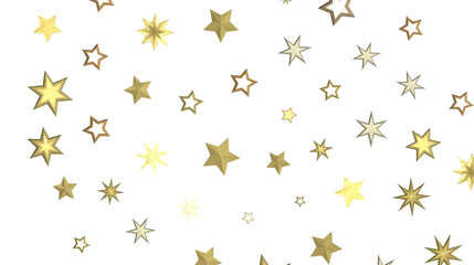 Gilded Wonder: Explore the Magic of a 3D Gold Stars Rain