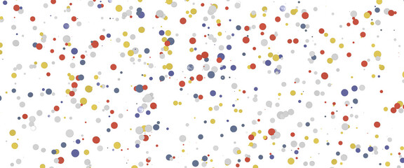 Multicolor confetti abstract background with a lot of falling pieces, isolated on a white background.