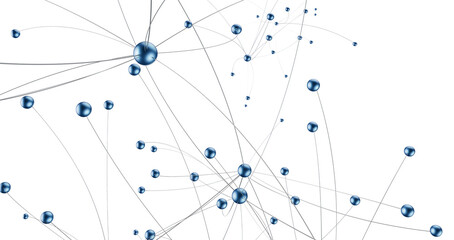 Molecular background with DNA. Network with connecting dots and lines.
