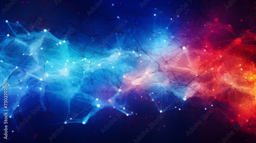 Poster vibrant abstract internet conceptual background with dynamic connectivity patterns