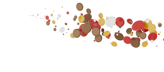  Multicolored confetti on white