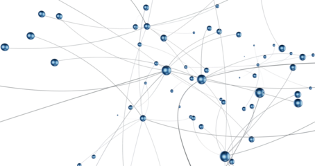 Gene lines and nodes, biological gene structure, 3d rendering.