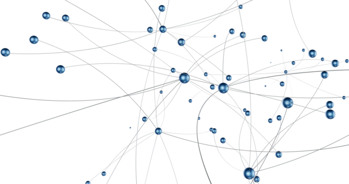 Gene lines and nodes, biological gene structure, 3d rendering.