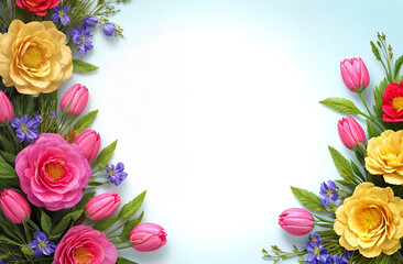 frame on flowers 