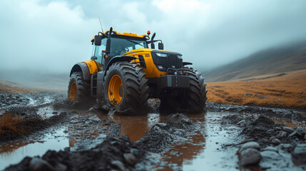Muddy Trailblazing with a Tractor