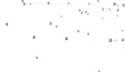 Motion of digital data flow. Communication and technology network concept with moving lines and dots