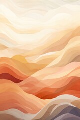 Fototapeta na wymiar watercolor background with various wave shapes color fields