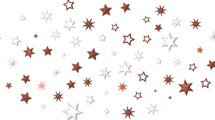 Plummeting Christmas Sparkles: Captivating 3D Illustration of Descending Holiday Star Glitters