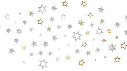 Festive Celestial Cascade: Mesmerizing 3D Illustration of Descending Christmas Stars