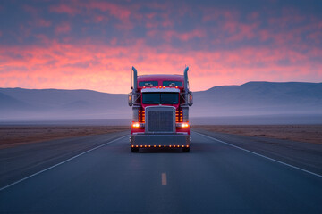 Frontal Beauty: American Truck on the Horizon