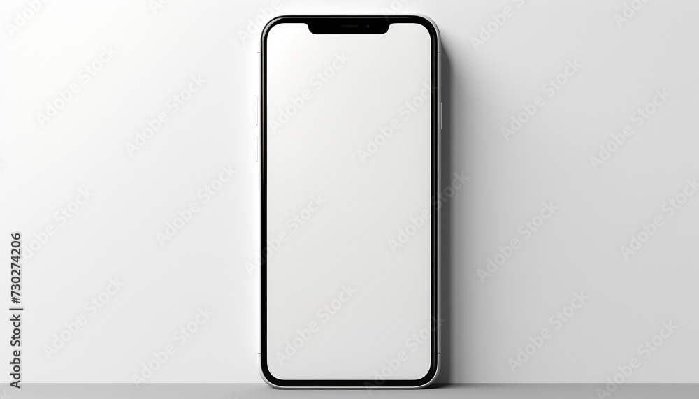 Poster a modern smartphone with touch screen, wireless connection, and messaging generated by ai