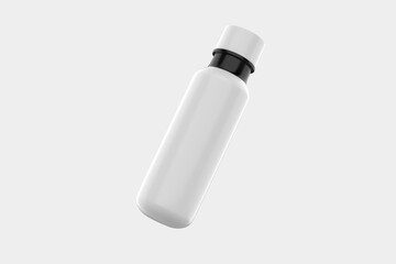 Blank cosmetic bottle mockup. Pump package, spray tube. shampoo bottle, lastic container design.Liquid moisturizer glossy package. 3d illustration
