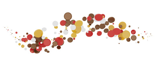  Multicolored confetti on white