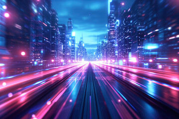 Fototapeta premium An abstract dynamic background symbolizing progress, future, dynamic, change, speed. Background image. Created with Generative AI technology