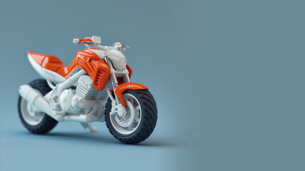 Motorcycle toy for high speed on the table, sport concept