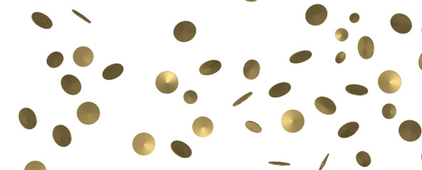 Enchanting Delight: Spectacular 3D Illustration Showcasing Enchanting Gold Confetti