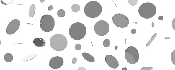 Enchanting Delight: Spectacular 3D Illustration Showcasing Enchanting silver Confetti