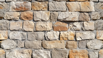 A Stone Wall Made of Different Colored Rocks