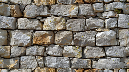 Moss-Covered Stone Wall: A Natural Display of Weathering
