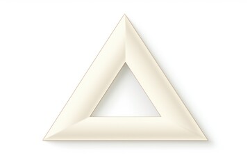 Ivory triangle isolated on white background