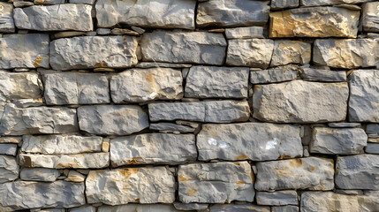 Fototapeta premium Stone Wall Constructed With Small Rocks