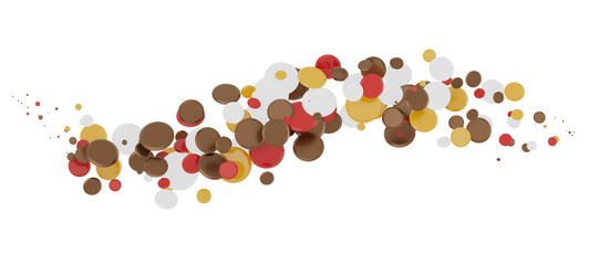  Multicolored confetti on white