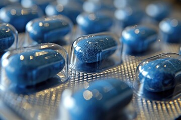 blue drugs or medicines design professional photography