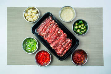 Bulgogi - Slices of marinated premium beef wagyu