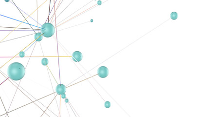 Abstract 3d render, network concept, background