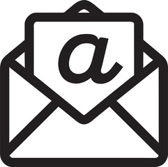 email symbol, white, icon