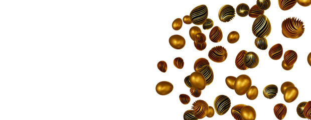 easter egg with gold pattern decoration