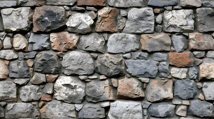 Stone Wall Constructed With Rocks