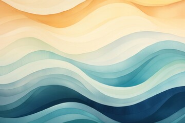 colorful wave design watercolor background - obrazy, fototapety, plakaty