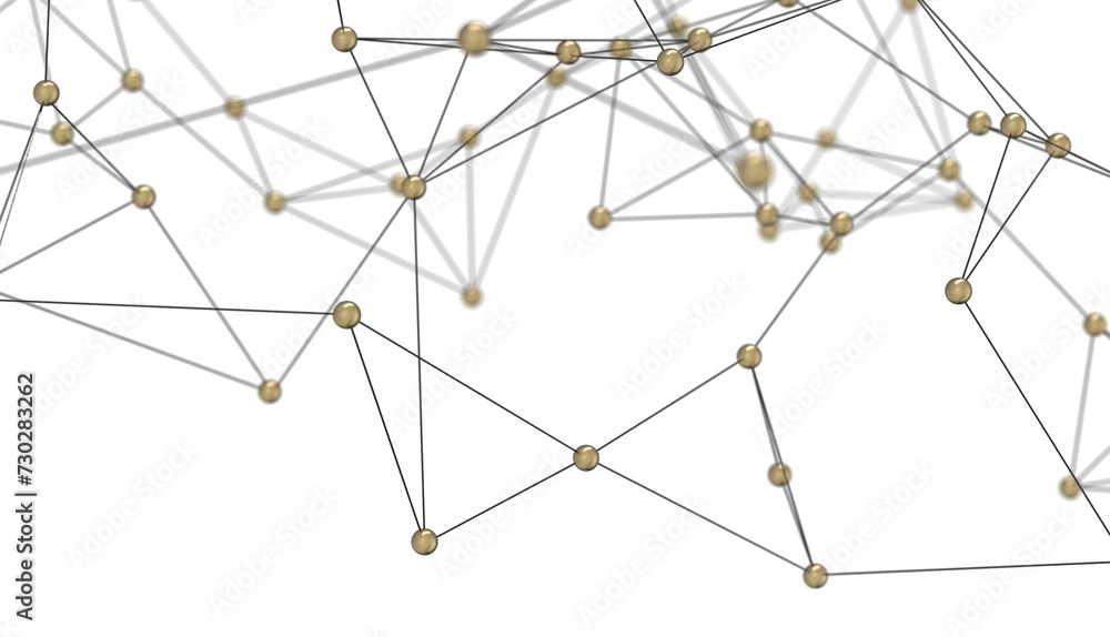 Aufkleber neural network 3d illustration. big data and cybersecurity