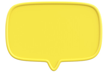 Speech Bubble. Text Box. 3D Illustration.