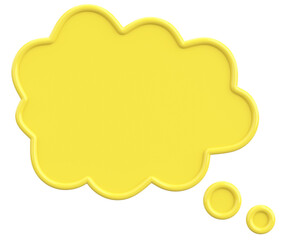 Speech Bubble. Text Box. 3D Illustration.