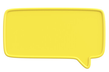 Speech Bubble. Text Box. 3D Illustration.