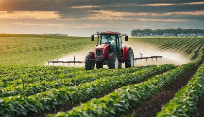 Fototapeta premium tractor working in the field
