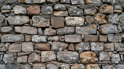 Obraz premium Stone Wall Constructed With Rocks and Cement