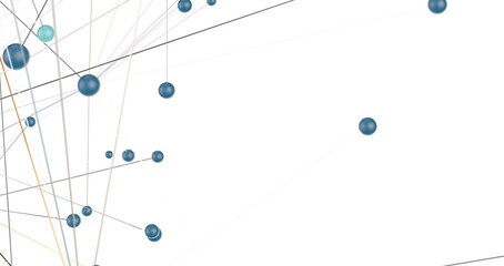 network shape. Abstract 3D render