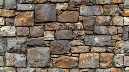Stone Wall Constructed With Rocks