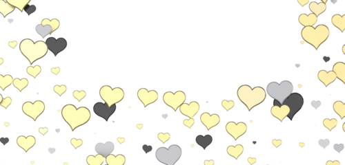 Falling red and pink hearts isolated on transparent background. Valentine’s day design. 3D rendering