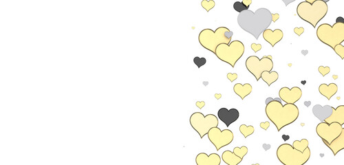  Red heart love confettis. Valentine's day falling