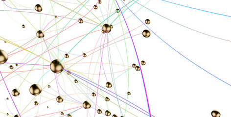 Concept of Network, internet communication. 3d illustration